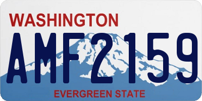 WA license plate AMF2159