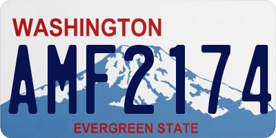WA license plate AMF2174