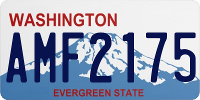 WA license plate AMF2175