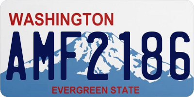 WA license plate AMF2186
