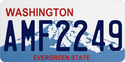 WA license plate AMF2249