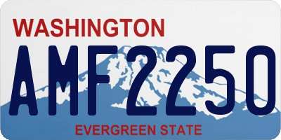 WA license plate AMF2250