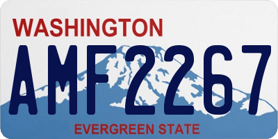 WA license plate AMF2267
