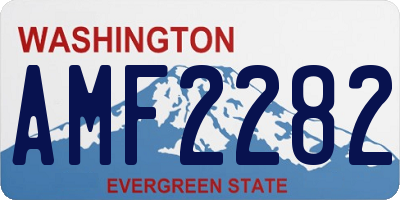 WA license plate AMF2282