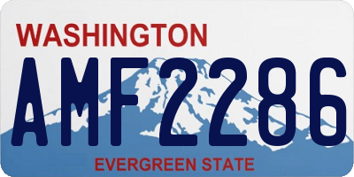 WA license plate AMF2286