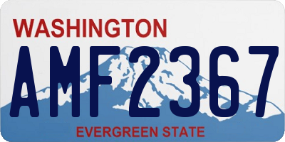 WA license plate AMF2367