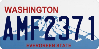 WA license plate AMF2371