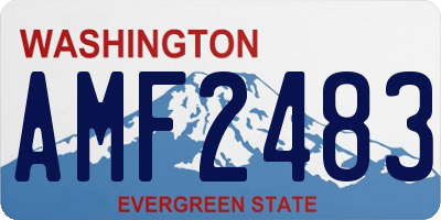 WA license plate AMF2483