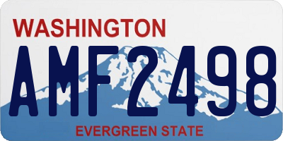 WA license plate AMF2498