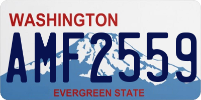 WA license plate AMF2559