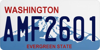 WA license plate AMF2601