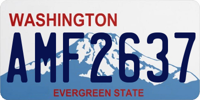 WA license plate AMF2637