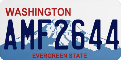 WA license plate AMF2644