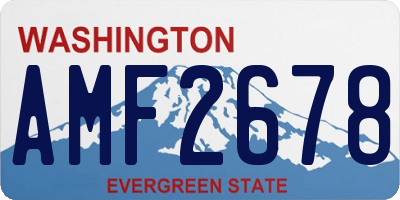 WA license plate AMF2678