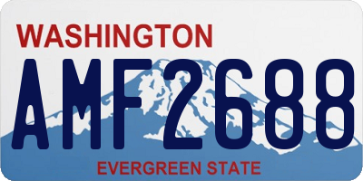 WA license plate AMF2688