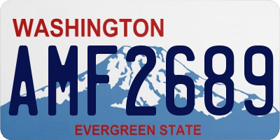 WA license plate AMF2689