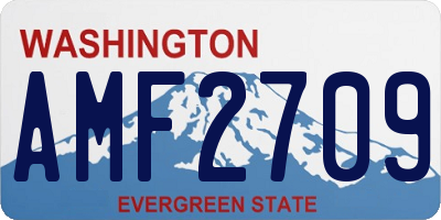 WA license plate AMF2709