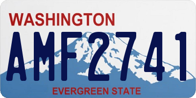 WA license plate AMF2741