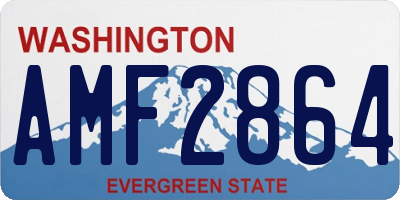 WA license plate AMF2864