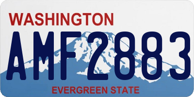 WA license plate AMF2883