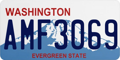 WA license plate AMF3069