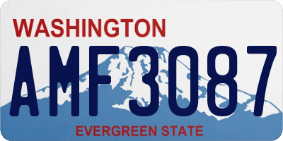 WA license plate AMF3087