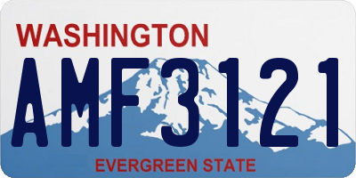 WA license plate AMF3121