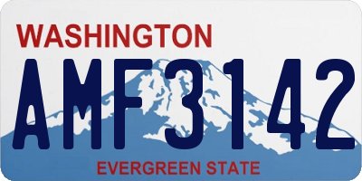 WA license plate AMF3142