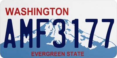 WA license plate AMF3177