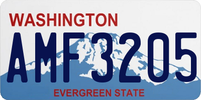 WA license plate AMF3205