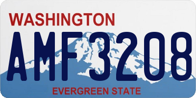 WA license plate AMF3208