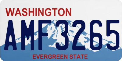 WA license plate AMF3265