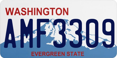 WA license plate AMF3309