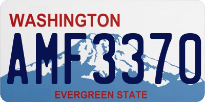 WA license plate AMF3370