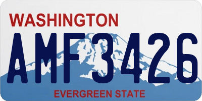WA license plate AMF3426