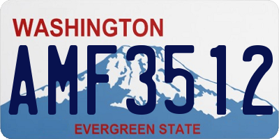 WA license plate AMF3512