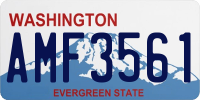 WA license plate AMF3561