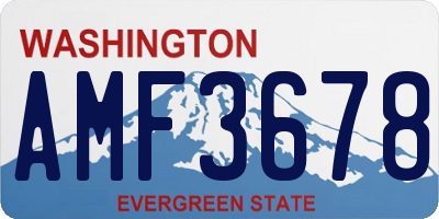 WA license plate AMF3678