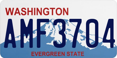 WA license plate AMF3704