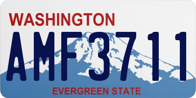 WA license plate AMF3711