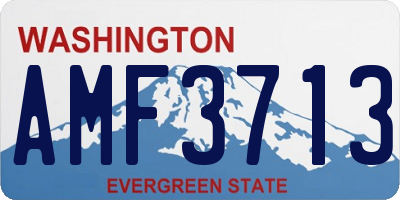 WA license plate AMF3713