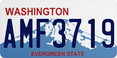 WA license plate AMF3719
