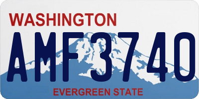 WA license plate AMF3740