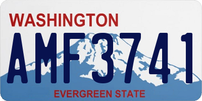 WA license plate AMF3741