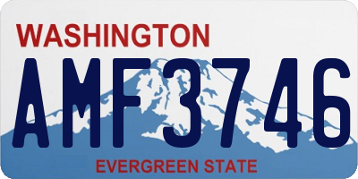 WA license plate AMF3746