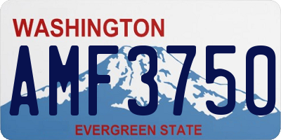 WA license plate AMF3750