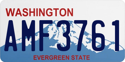 WA license plate AMF3761