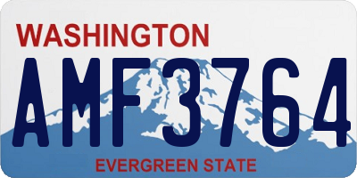 WA license plate AMF3764