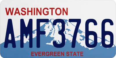 WA license plate AMF3766
