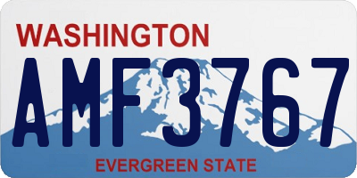WA license plate AMF3767